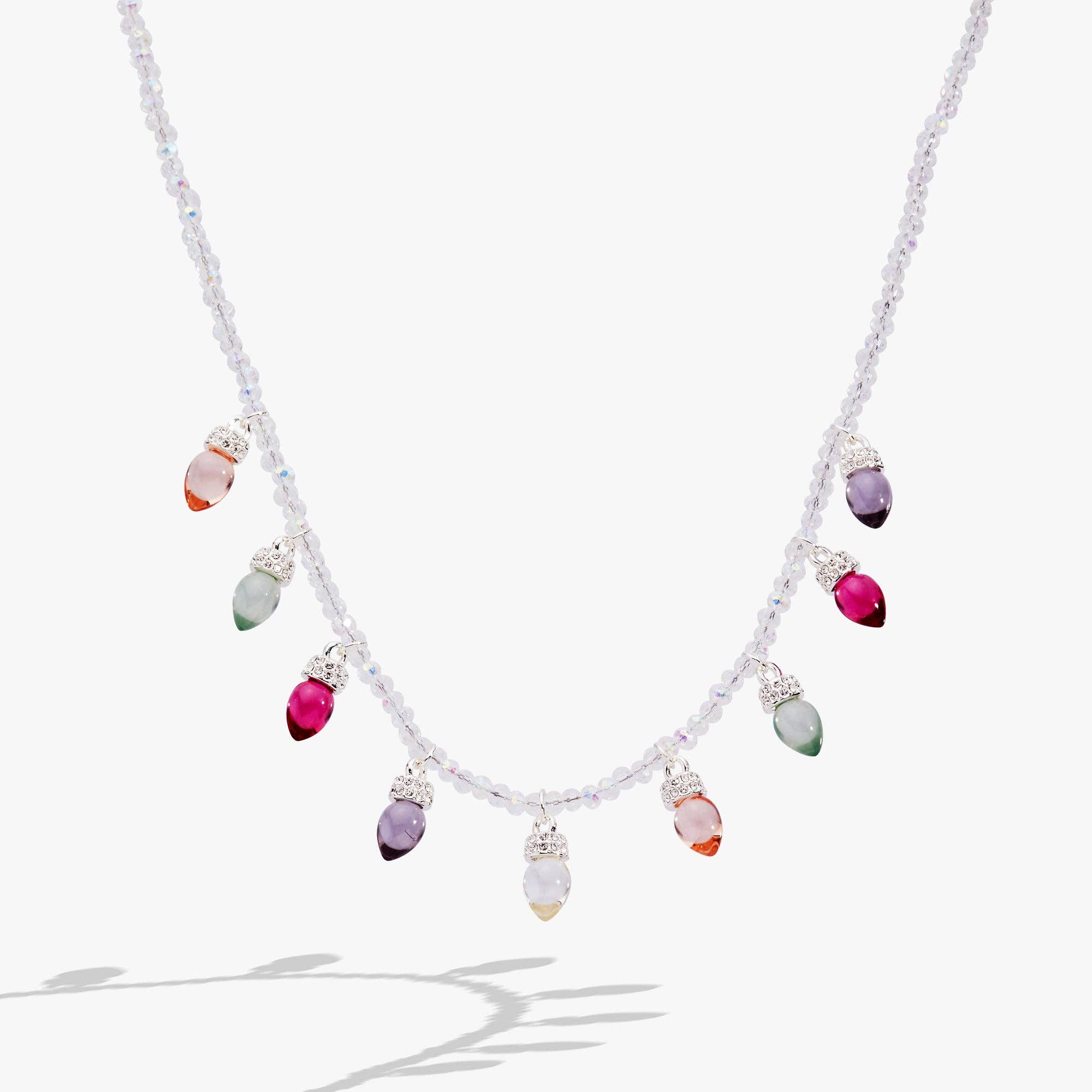 Christmas Muted Light Bulb Necklace: Silver