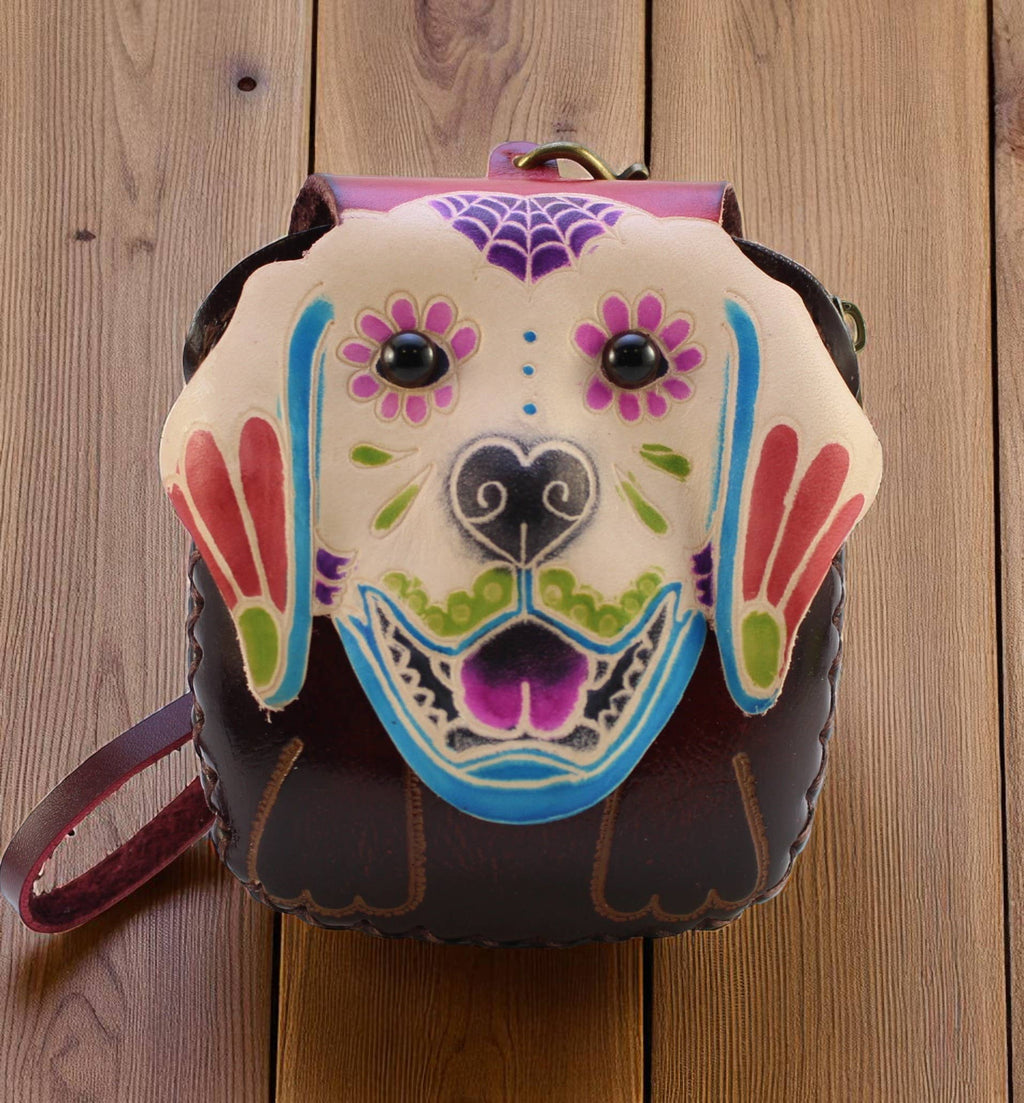 Sugar Dog Wristlet leather coin purse wallet