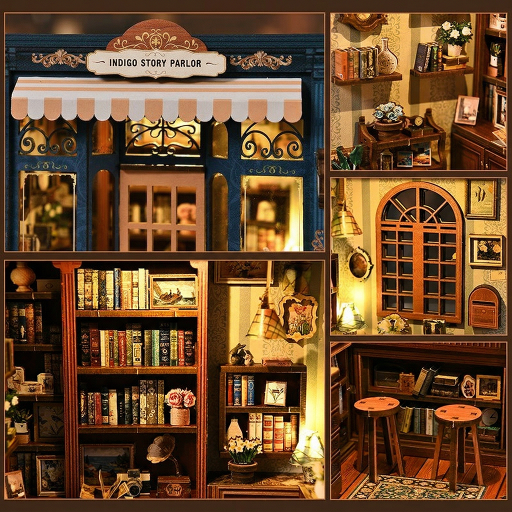 DIY Book Nook Kit: Indigo Story Parlor