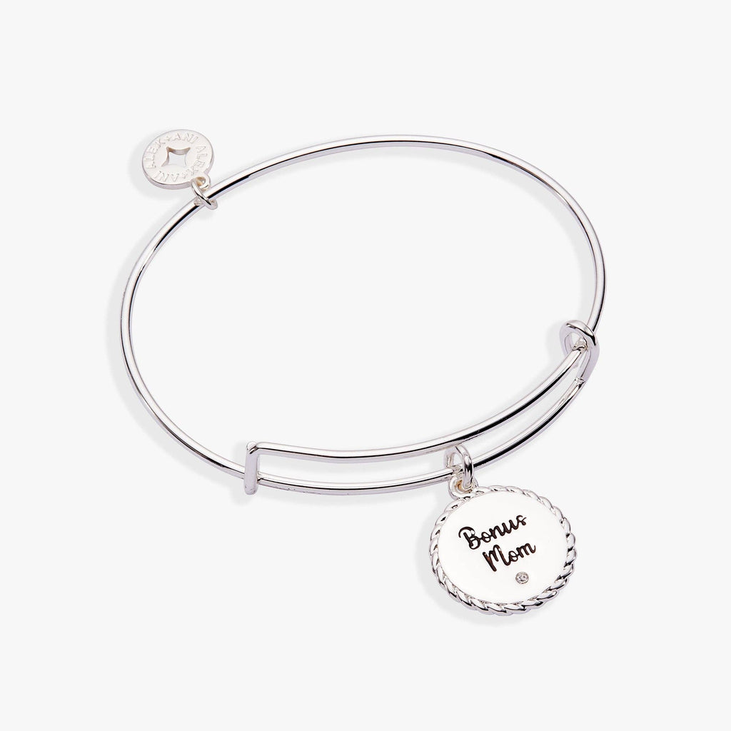 Bonus Mom 'Family Isn't Only Blessed By Name' Charm Bangle: Gold