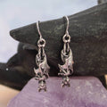 Creature of the Night Silver Bat Earrings