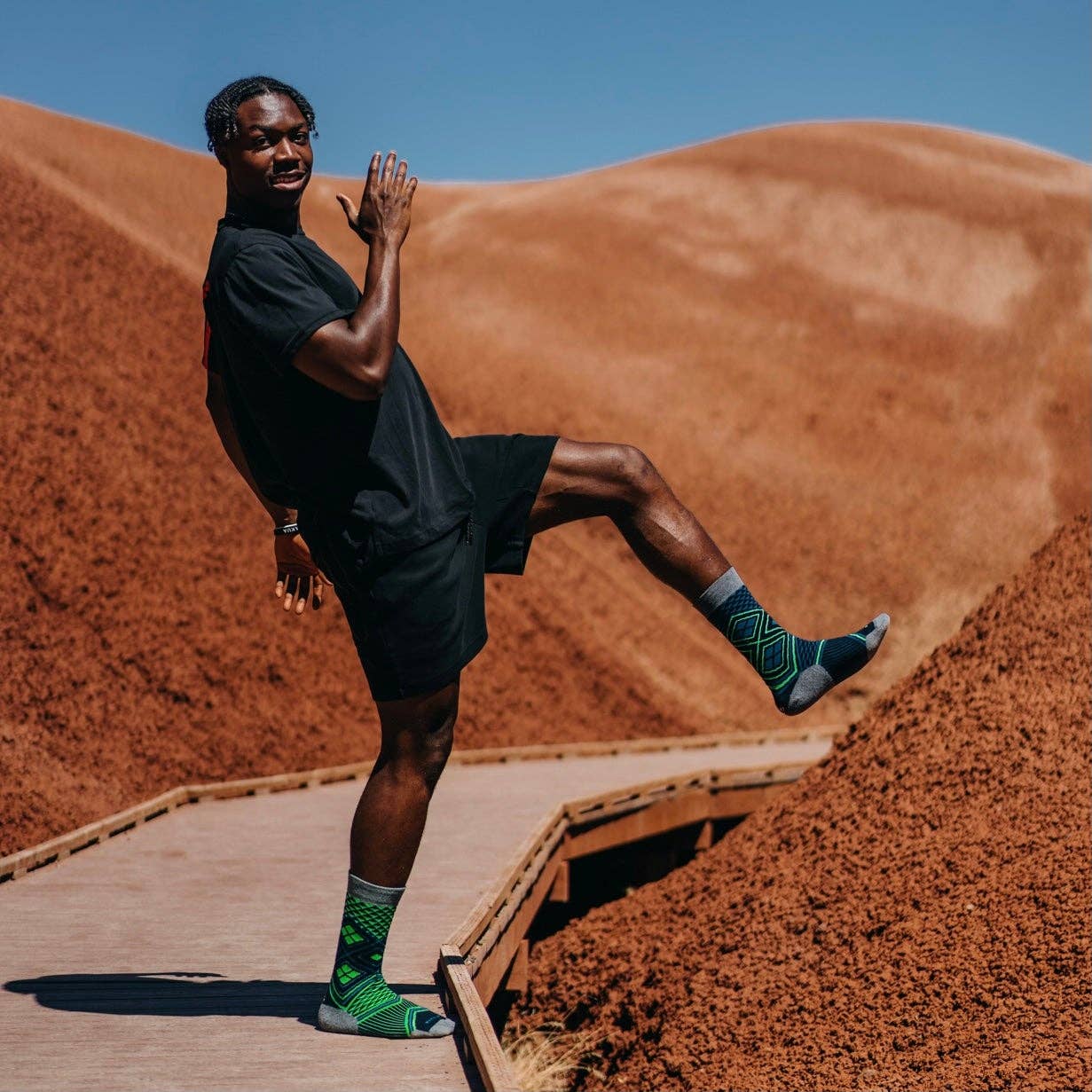 Crew Performance Wool Socks - Lime | Eco-Friendy Athletic : Small/Medium (Women 5-10 / Men 4-8)