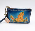 Leather Rectangle pumpkin coin purse credit card holder