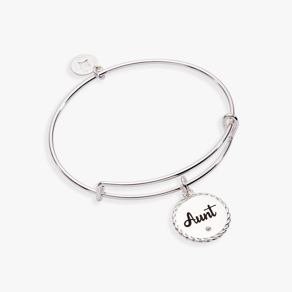 Aunt 'A Trusting Guide Forever By My Side' Charm Bangle: Gold