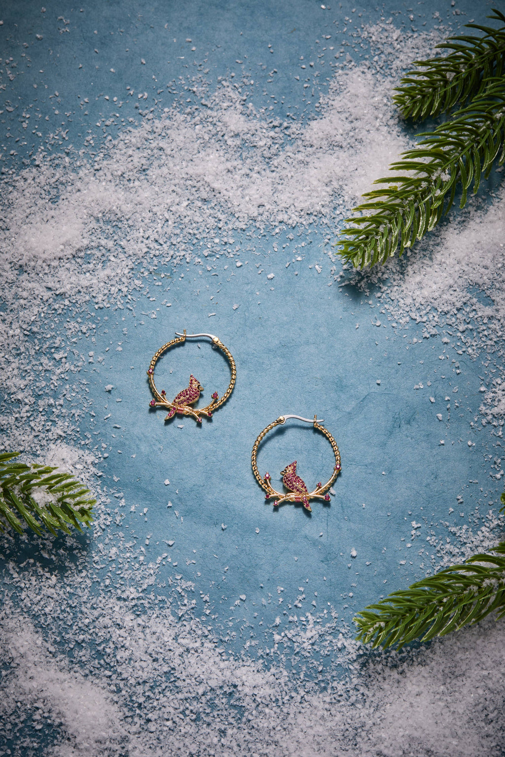 Cardinal Reversible Hoop Earrings: Silver