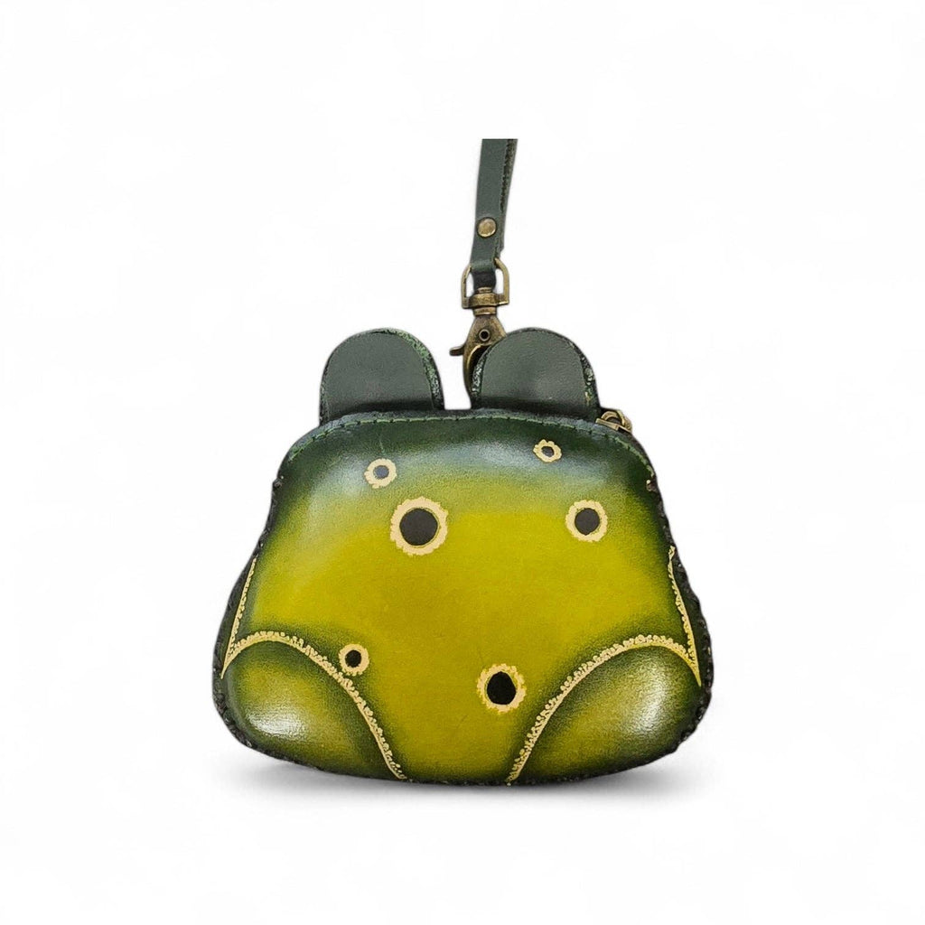 Frog Wristlet - E394 leather  coin purse wallet