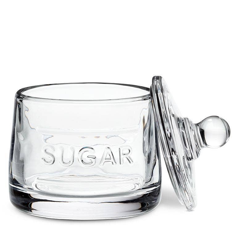 Classic Text Sugar Pot with Lid-4"H (10oz)