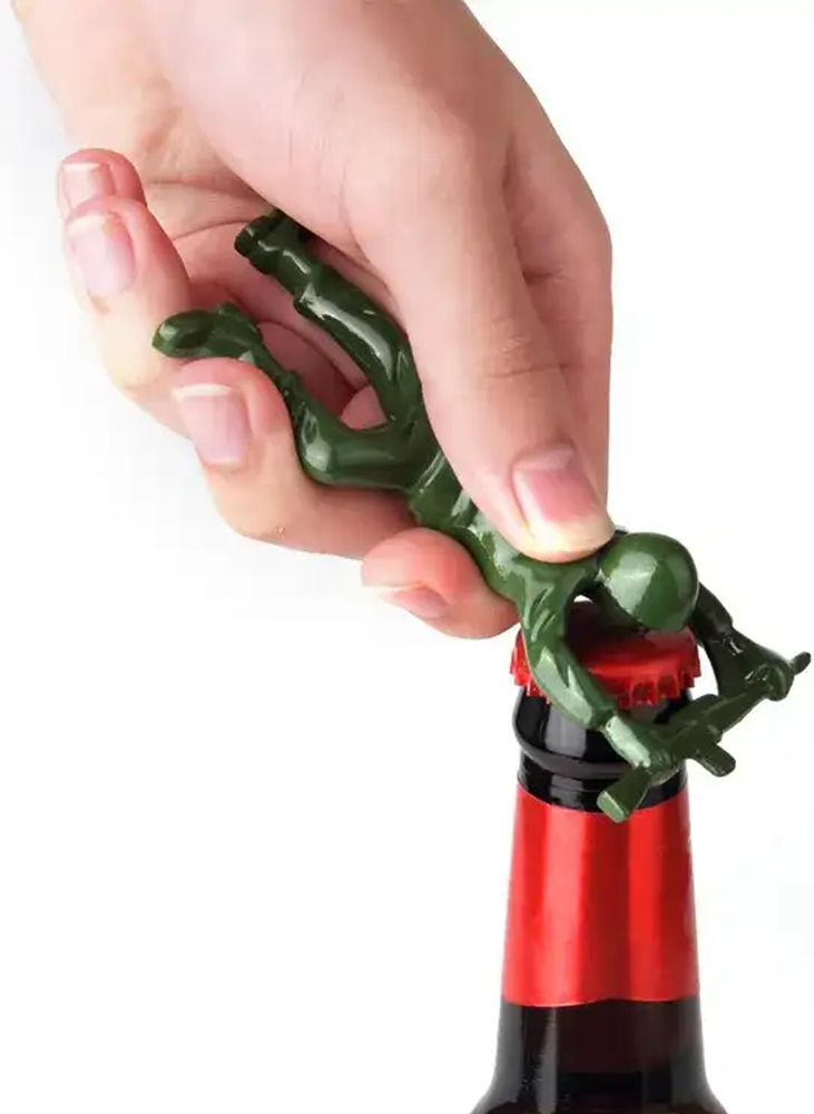 Bottle Opener - Green Army Man Metal Toy Soldier Bar Camping