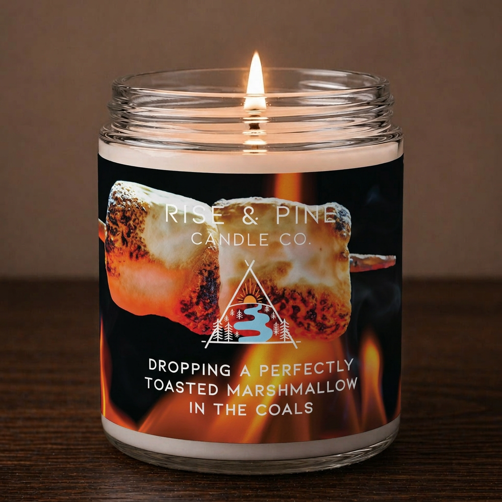 Campfire Marshmallow Soy Wax Candle - 9oz