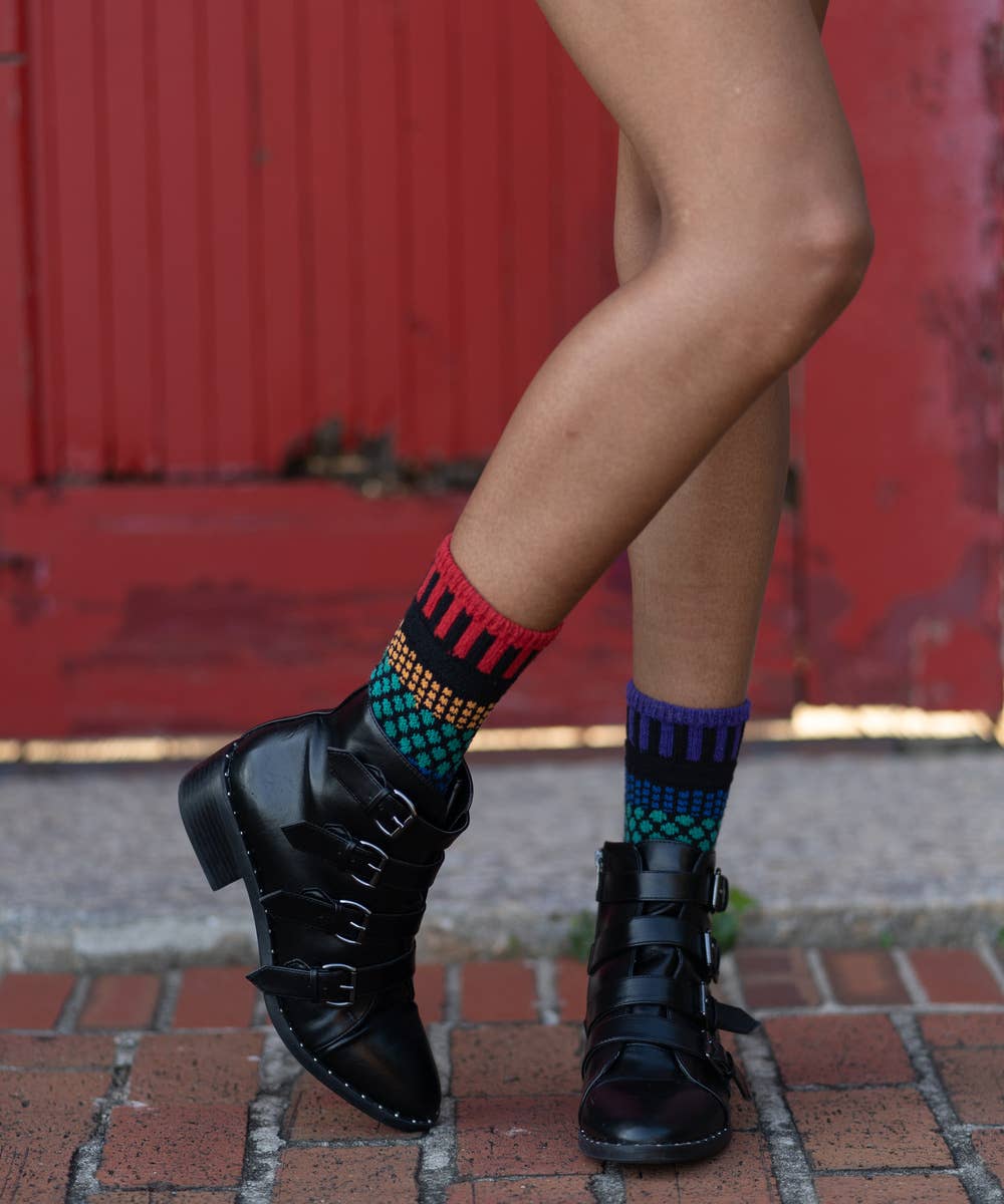 Gemstone Crew Socks | Eco-Friendly & Made in the USA: Medium (Women 8 - 10 / Men 7 - 9)