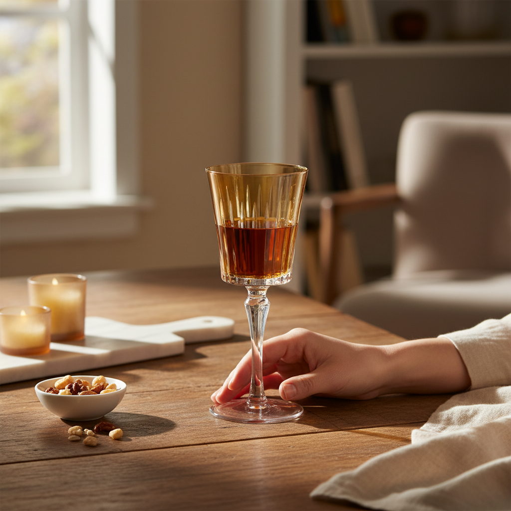 Vikko Décor - Timeless, 8oz Wine Glass, Amber