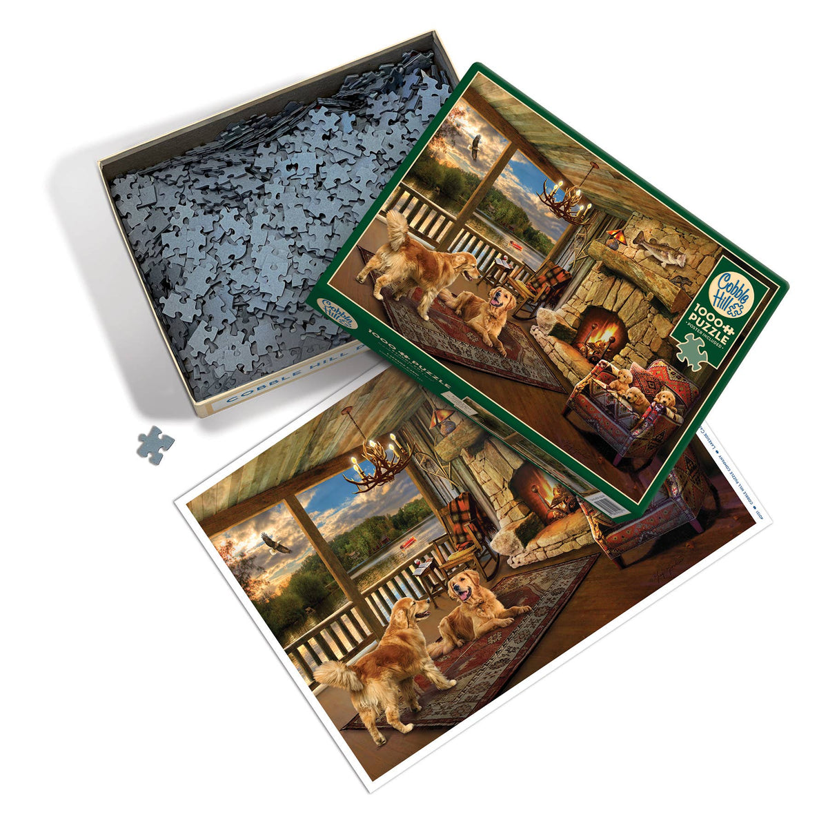 Lakeside Cabin 1000-Piece Cobble Hill Puzzle