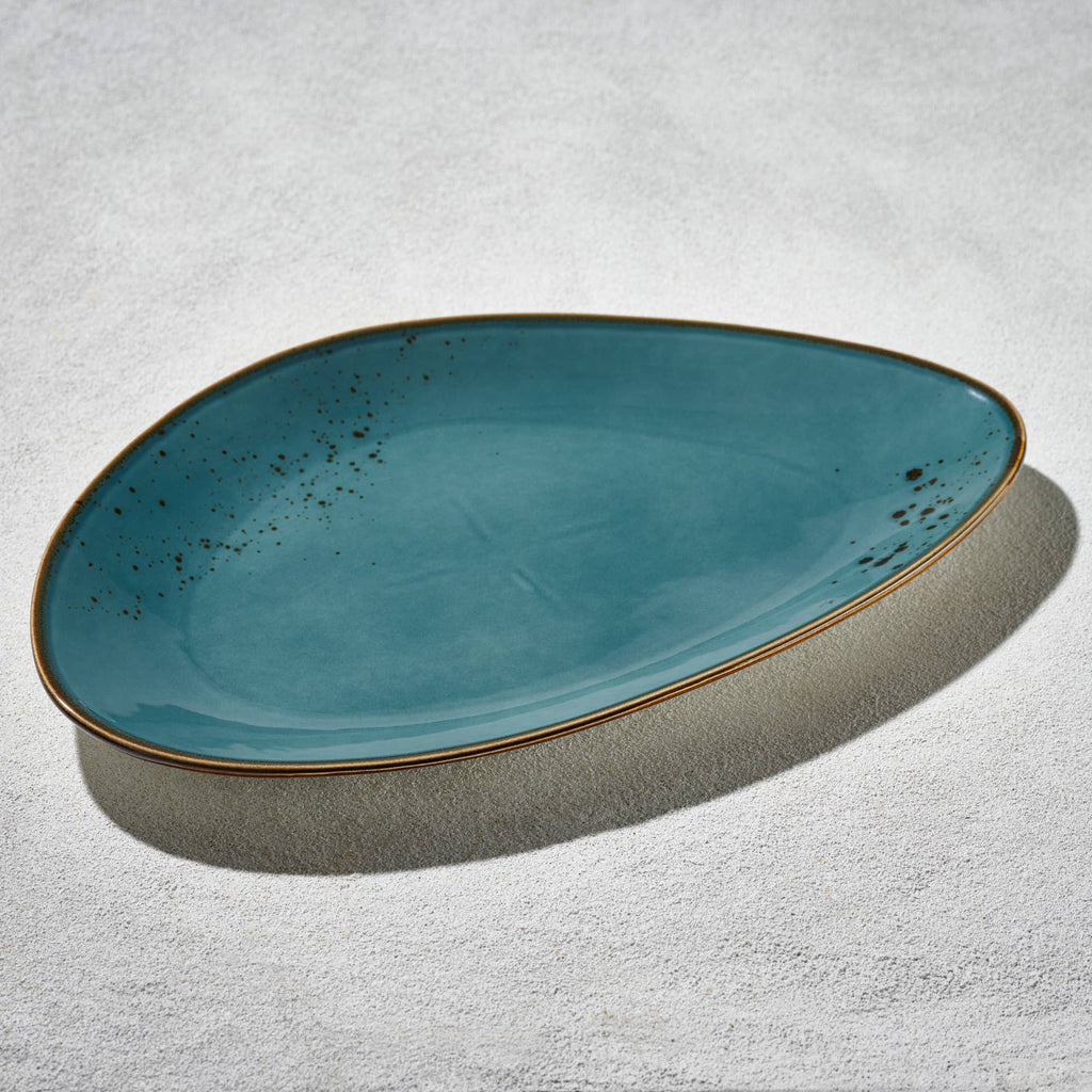 Terra - Triangular Plate, Dark Blue, 14.5"
