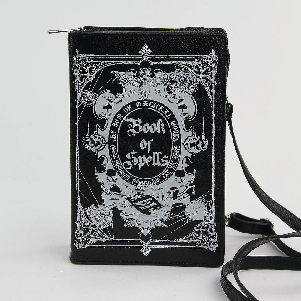 Glow in the Dark Book of Spells Crossbody Bag in Vinyl Material