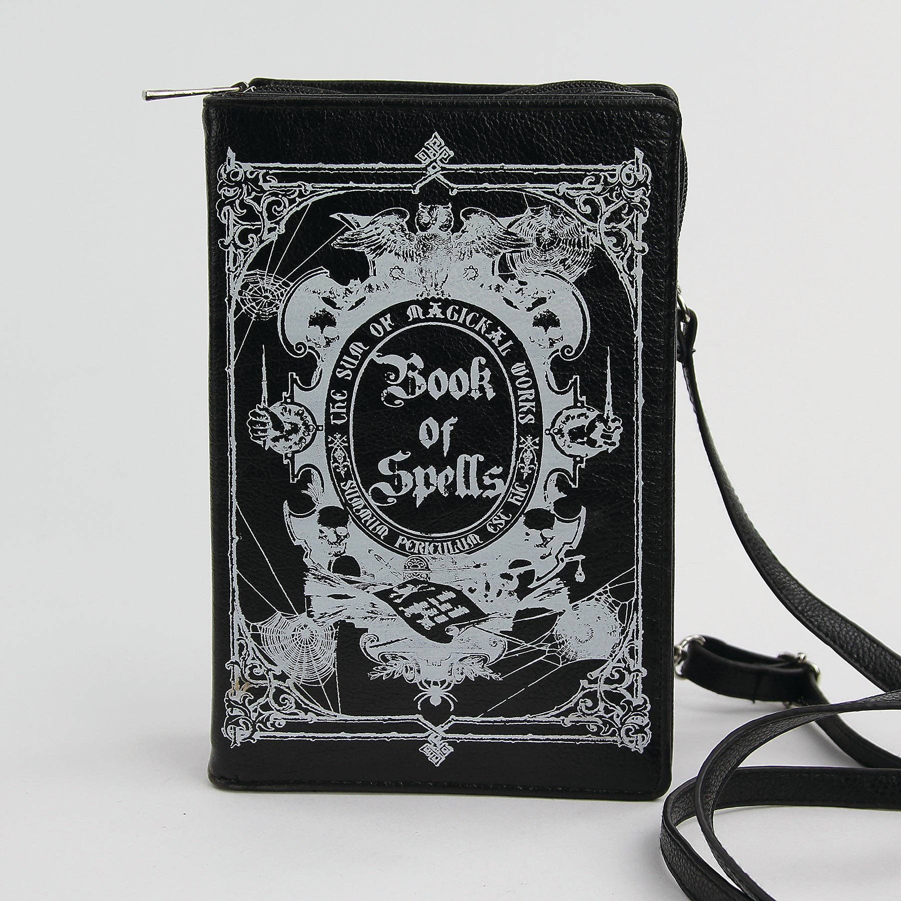 Glow in the Dark Book of Spells Crossbody Bag in Vinyl Material