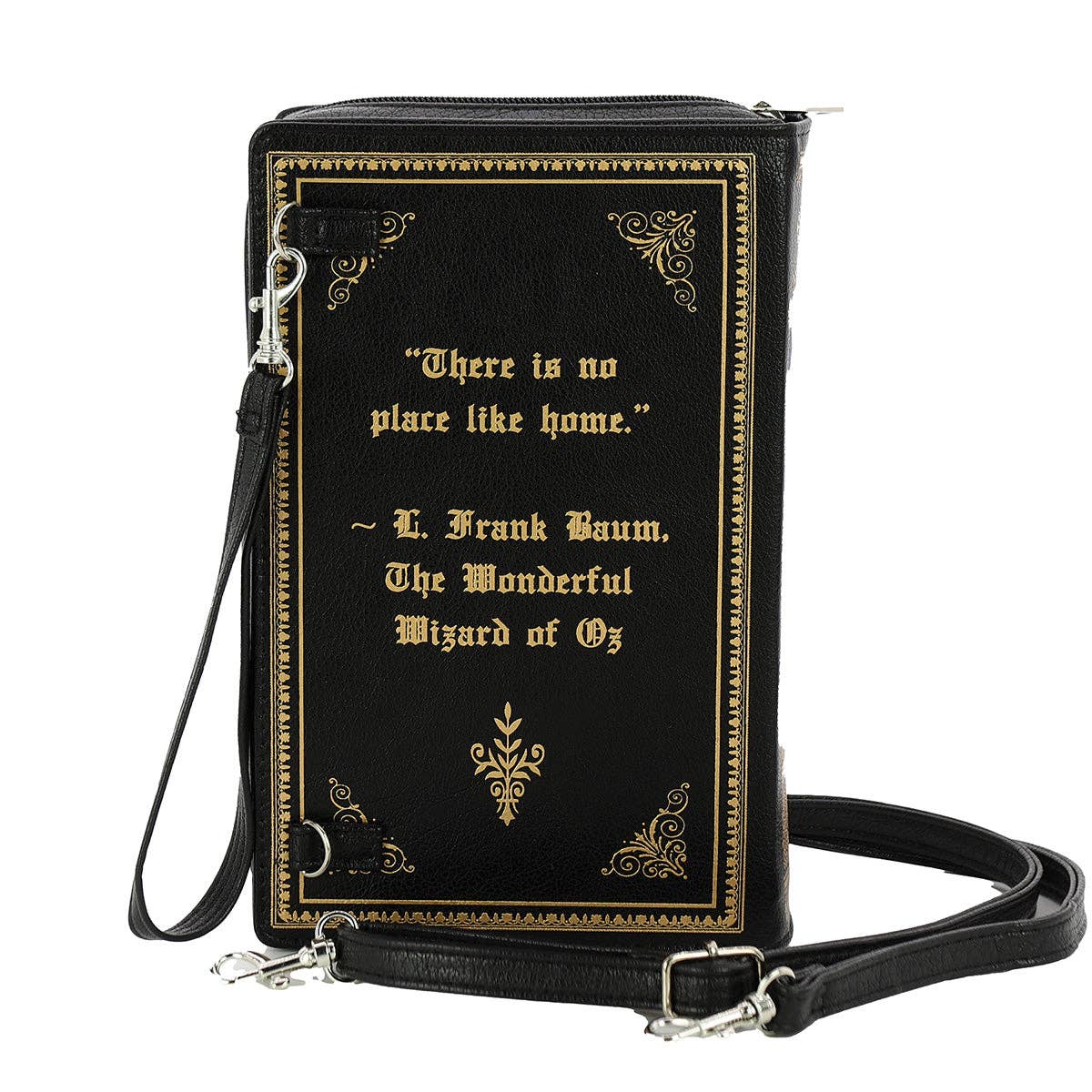 Wizard of Oz Book Clutch Bag in Vinyl Material: Black