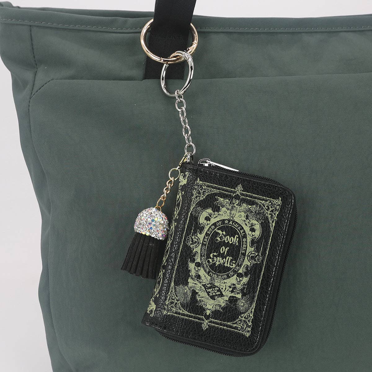 BOOK OF SPELLS BOOK BAG CHARM COIN PURSE IN VINYL