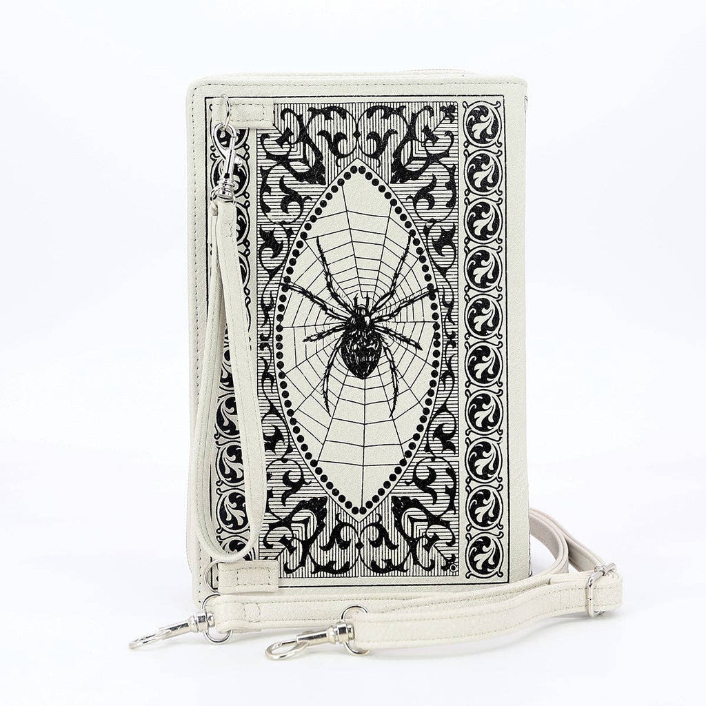 Grimoire Book Clutch Bag in Vinyl: BEIGE
