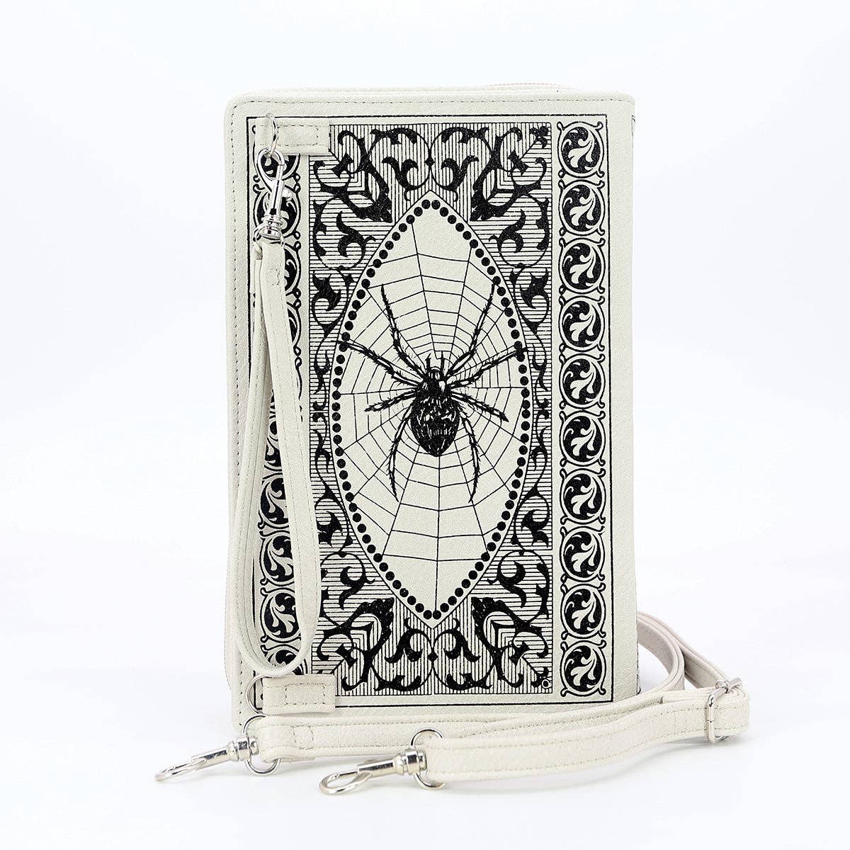 Grimoire Book Clutch Bag in Vinyl: BEIGE