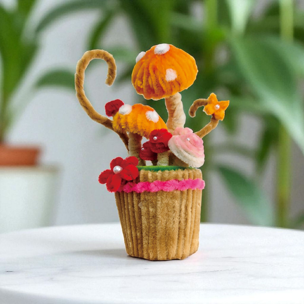 DIY Chenille Kit – Mushroom Cupcake