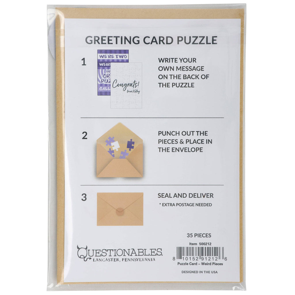 We're Two Weird Pieces Puzzle Card