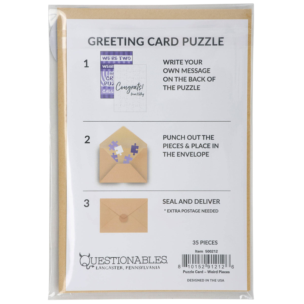 We're Two Weird Pieces Puzzle Card