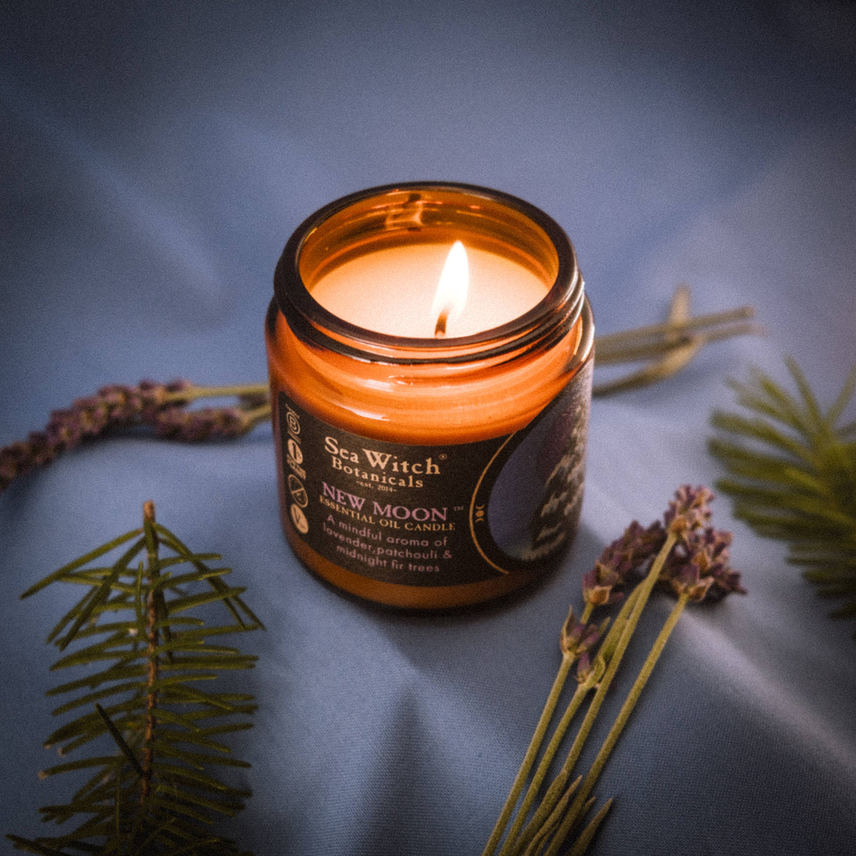Soy Wax Candle with Cotton Wick - New Moon (3 oz)