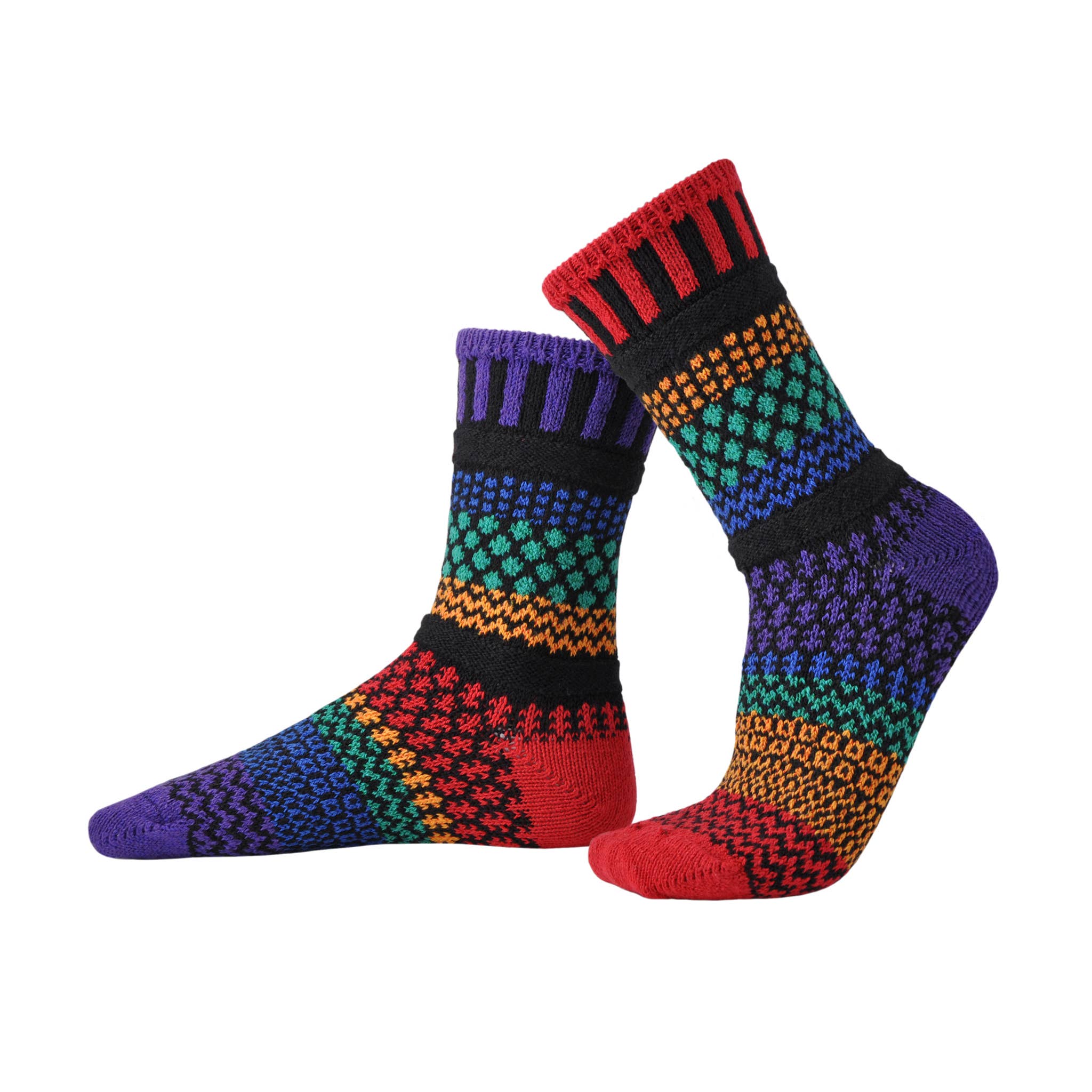 Gemstone Crew Socks | Eco-Friendly & Made in the USA: XL (Women 12+ / Men 11-14)