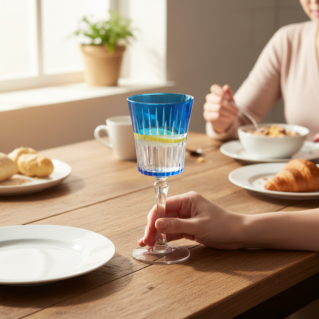 Vikko Décor - Timeless, 10oz Water Glass, Blue