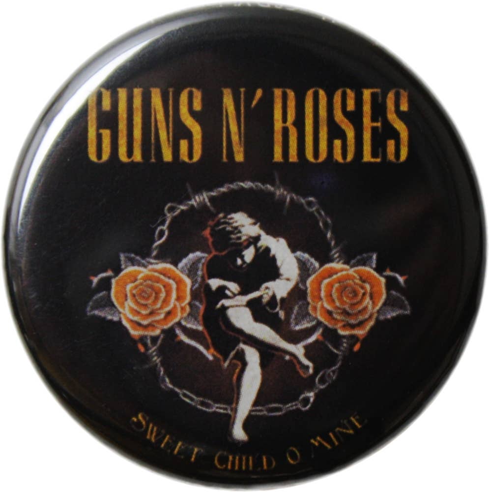1.25" Button -  Guns N' Roses - Sweet Child - 90s Music Band