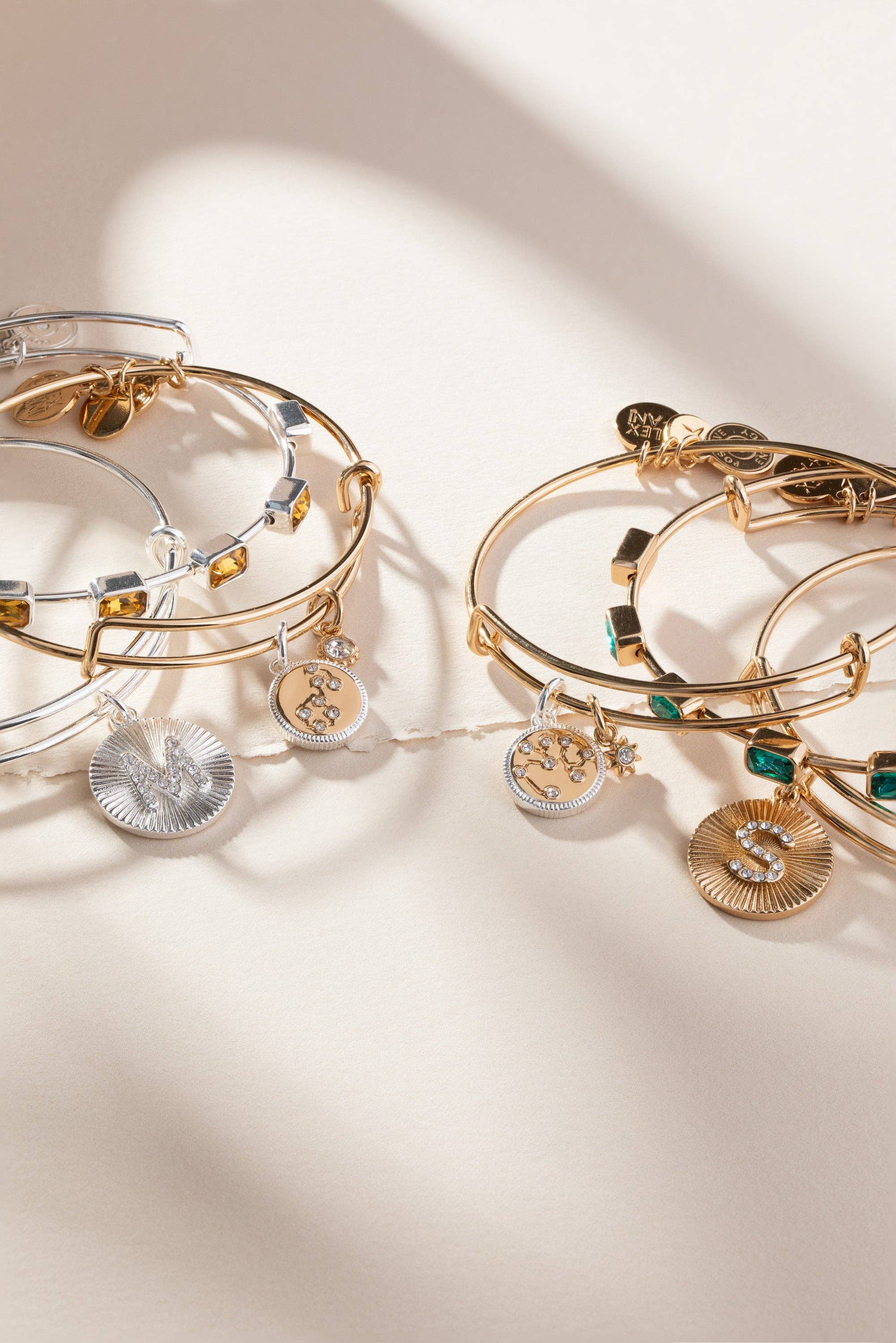 December Birthstone Emerald Cut Bangle: Silver