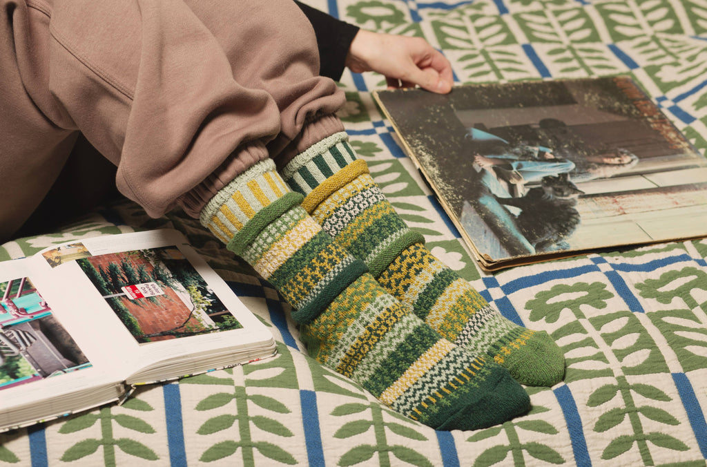 Fiddlehead Crew Socks: Medium (Women 8 - 10 / Men 7 - 9)