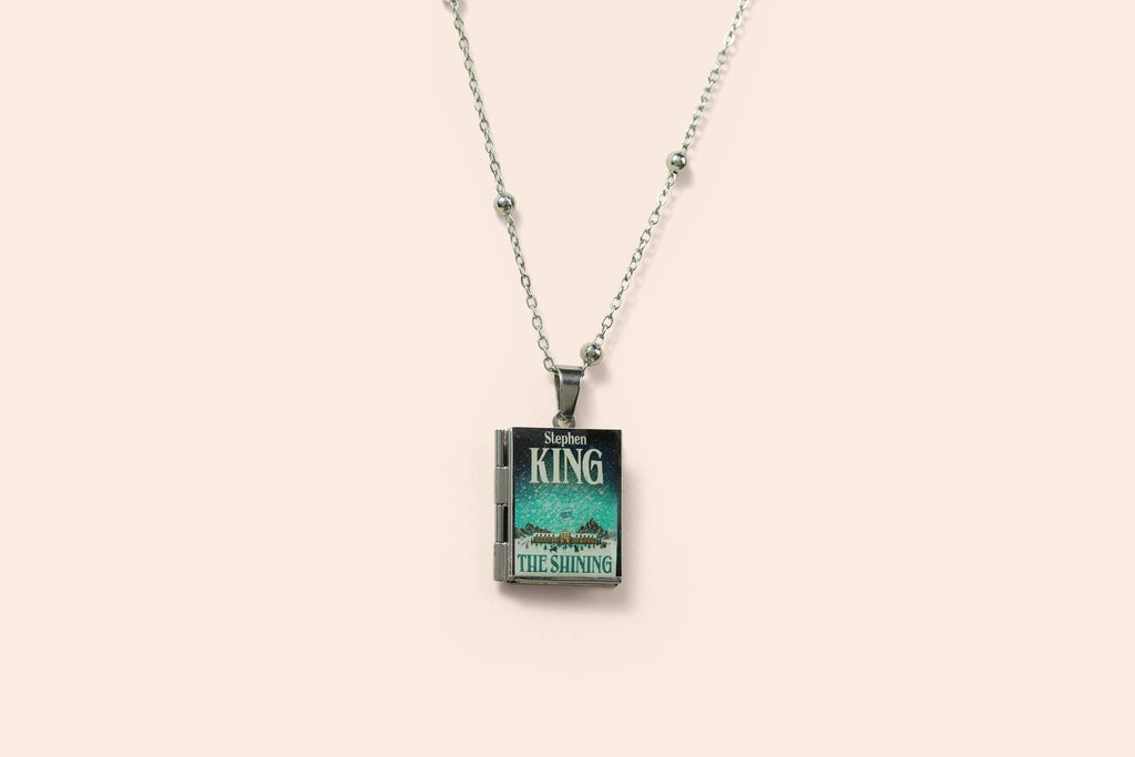 The Shining Book Necklace Horror Reader Gift: Sterling Silver Plated