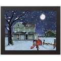 Happy Holidays By Artist Billy Jacobs Glitter Winter Snow : Black Frame