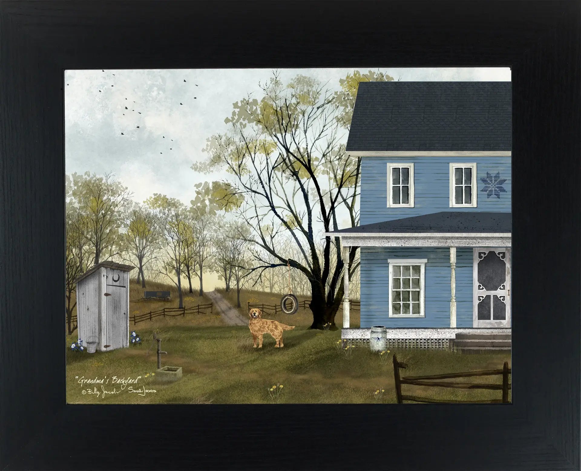 Grandma's Backyard Outhouse By Artist Billy Jacobs Art