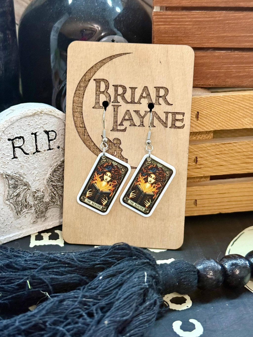 Dark Tarot Witchcraft Earrings