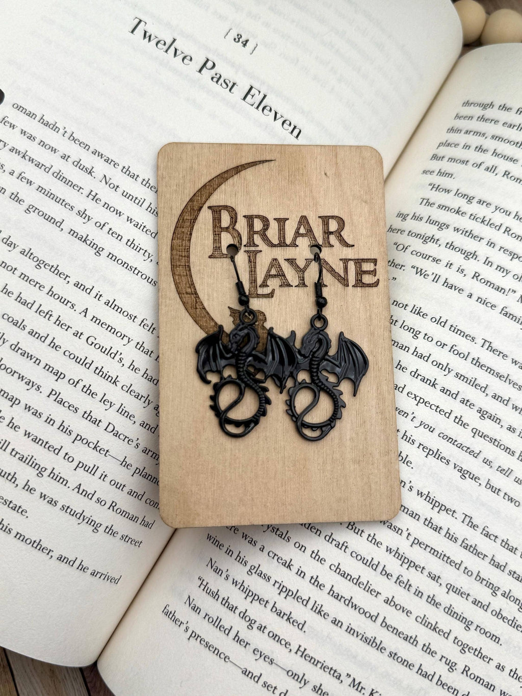Dragon & Book Fantasy Reading Earrings and Gifts