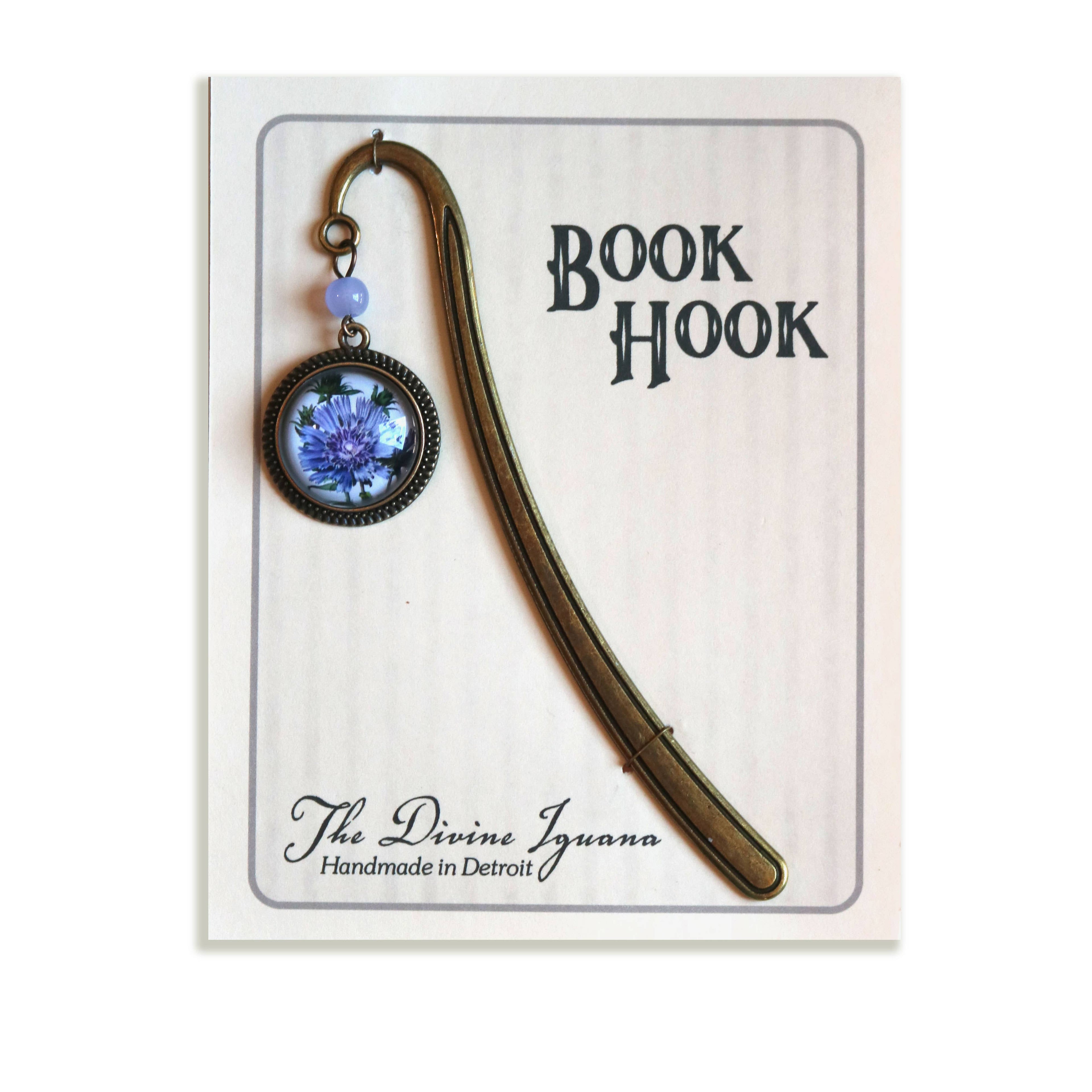 Purple Aster Flower Bronze Bookmark