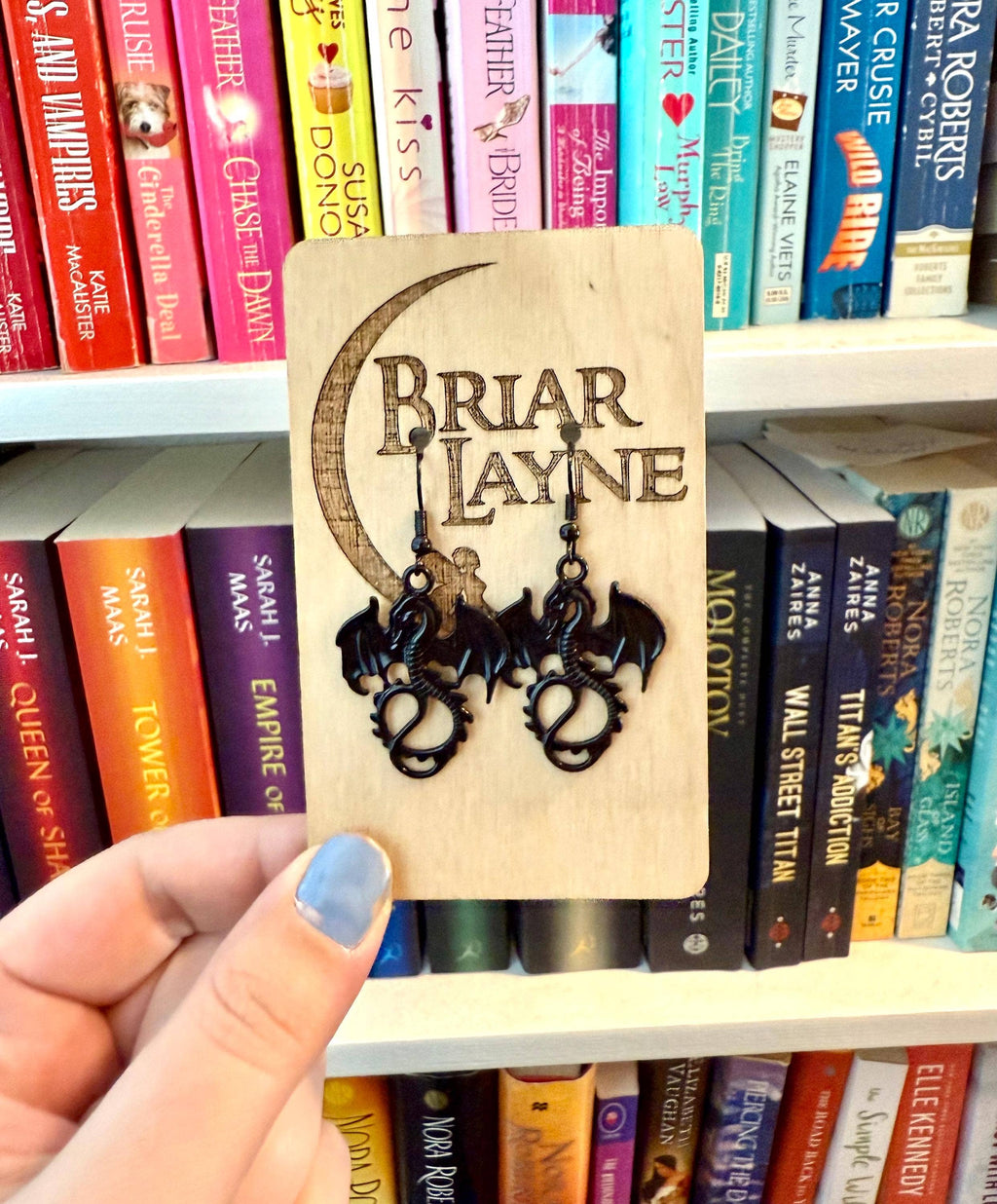 Dragon & Book Fantasy Reading Earrings and Gifts