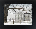 A Little Snow House by Artist Billy Jacobs Art Sign : Black Frame
