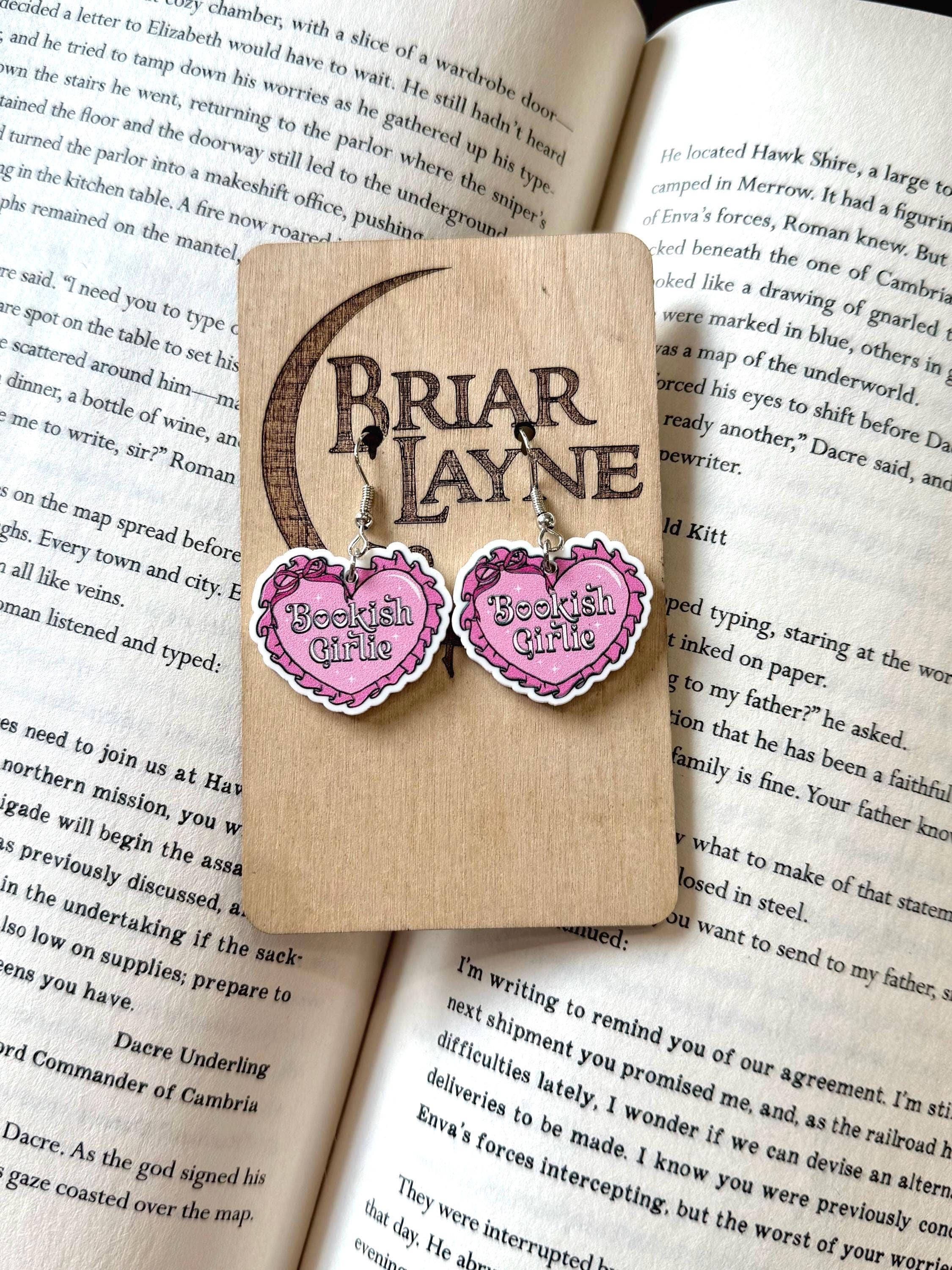 Bookish Girlie Book Club Reading Booktrovert Earrings