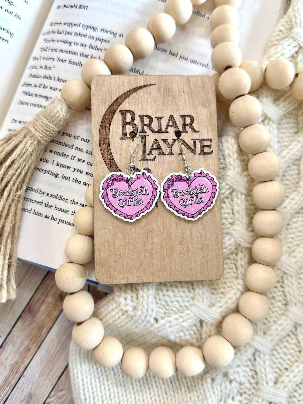 Bookish Girlie Book Club Reading Booktrovert Earrings