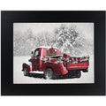 Winter Wonderland By Lori Deiter Framed Snow Red Truck Art: Black Frame