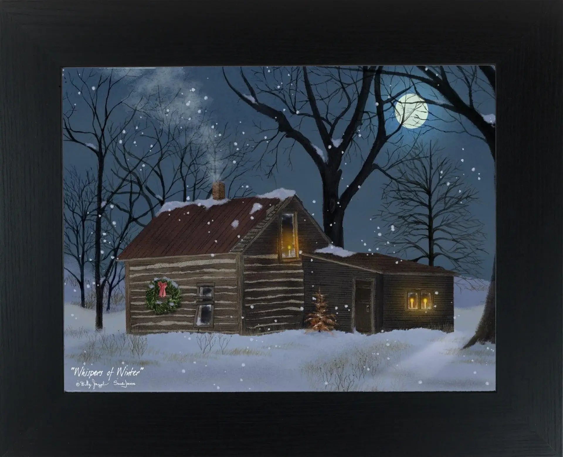 Whispers Of Winter  By Artist Billy Jacobs Art Framed Sign