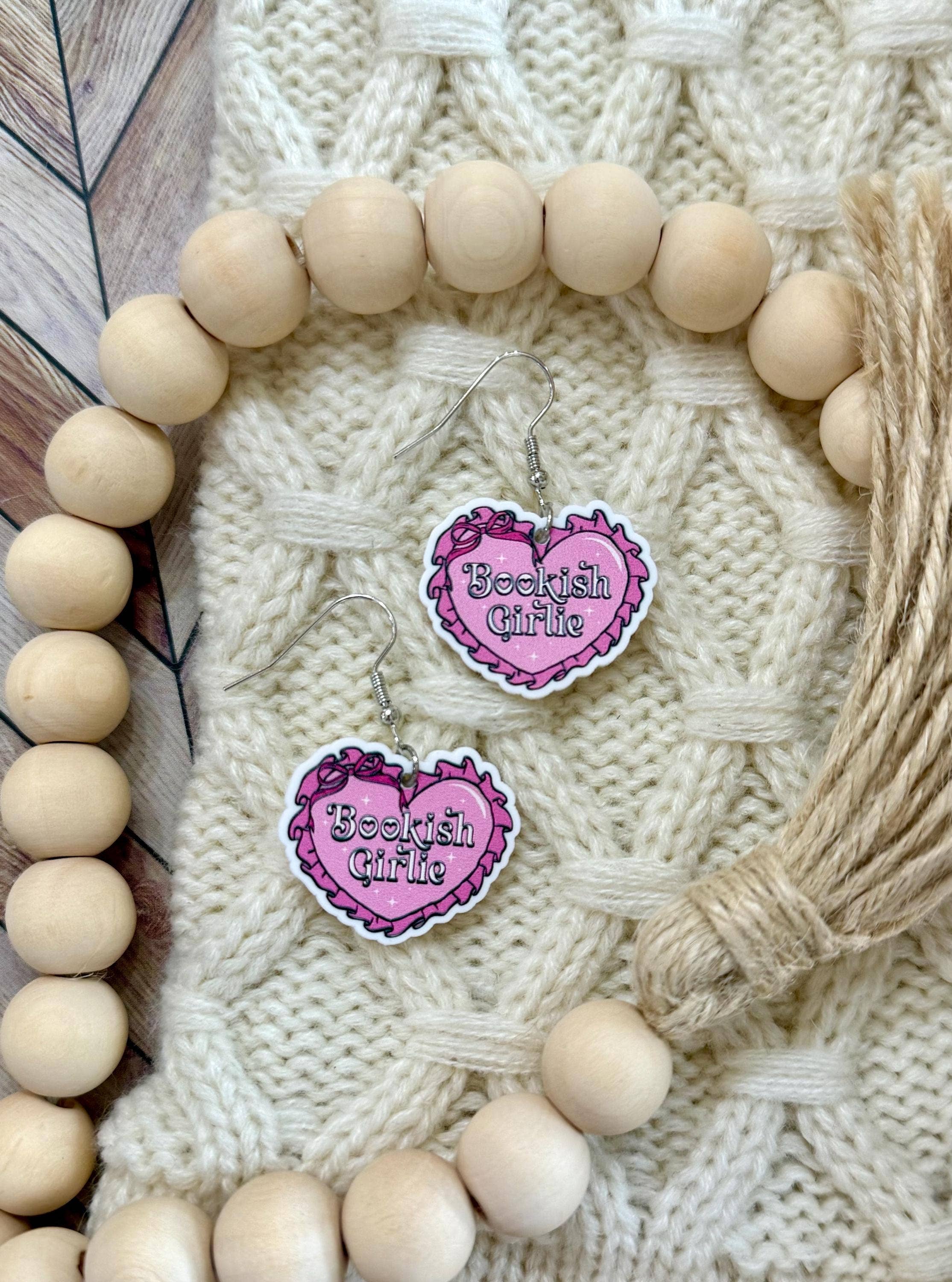 Bookish Girlie Book Club Reading Booktrovert Earrings