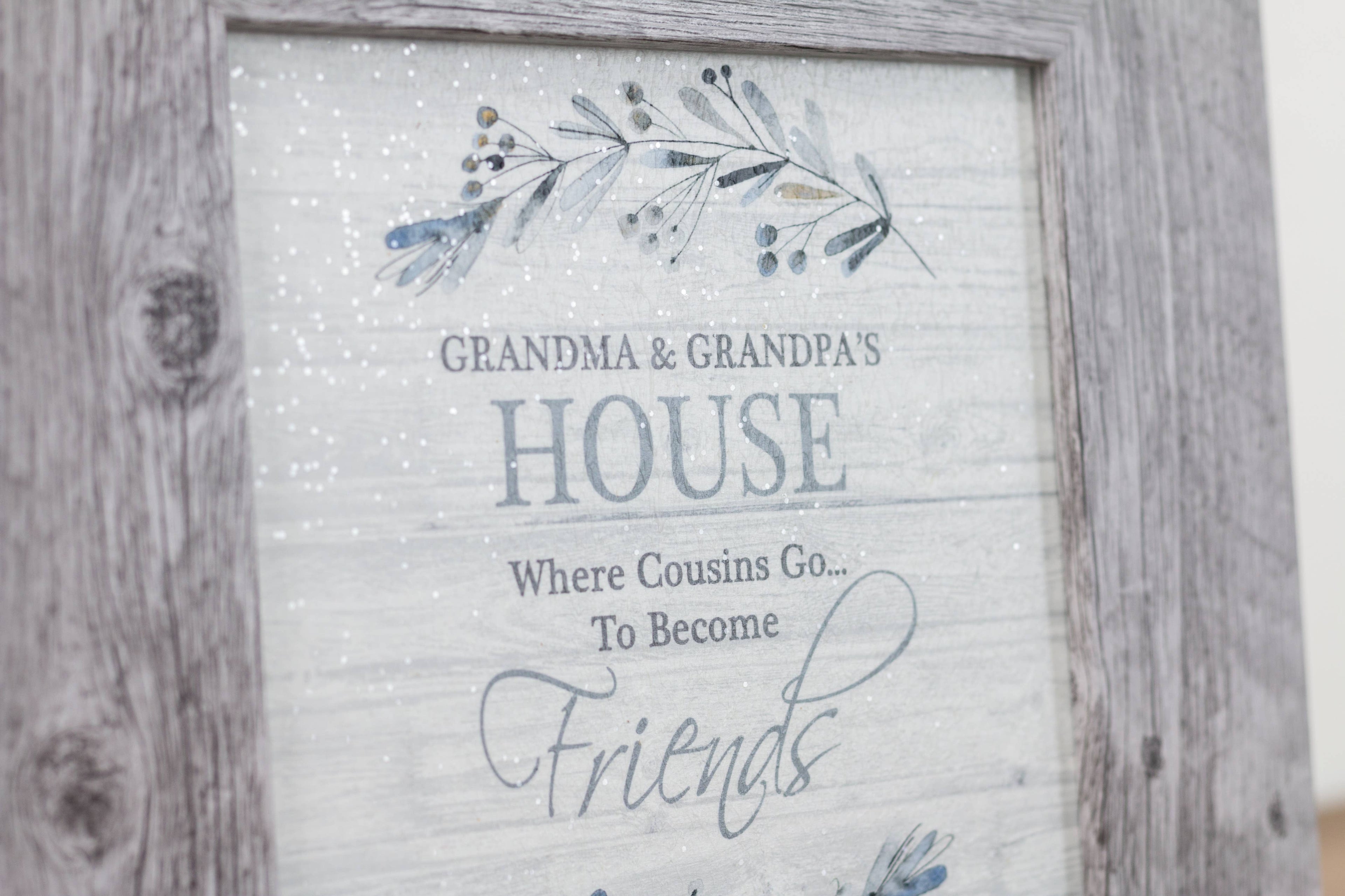 Grandma and Grandpa's House Cousins Become Friends Gift Art