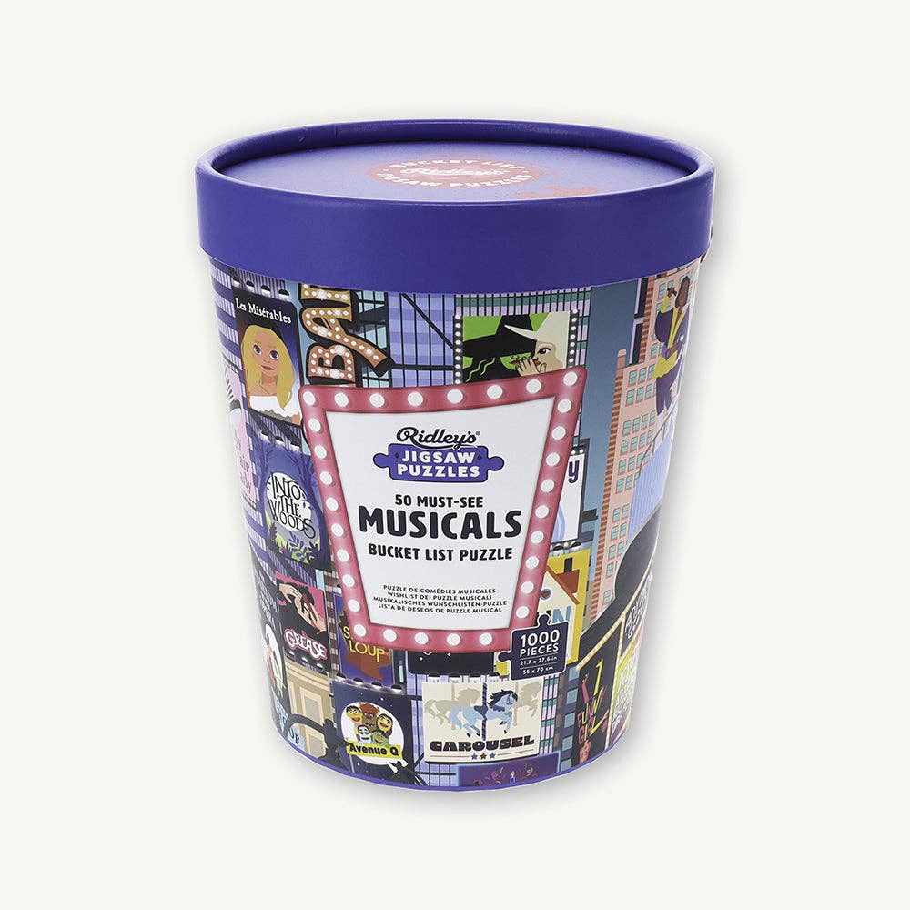 50 Must-See Musicals Bucket List 1000-Piece Puzzle