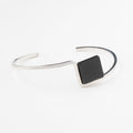 Kinley Stone Accent Cuff Bracelet: Silver