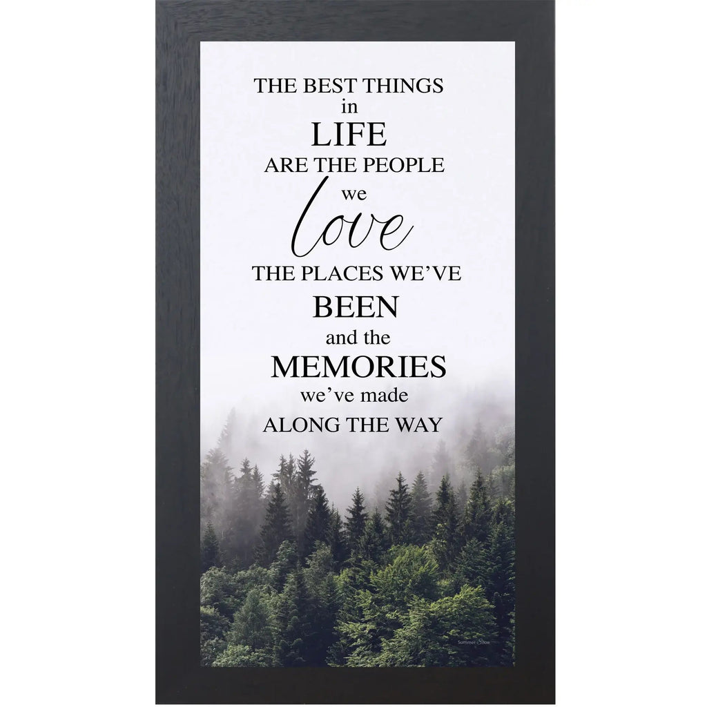 The Best Things In Life People Green Forest Art Vertical : Natural Brown / 8x14"