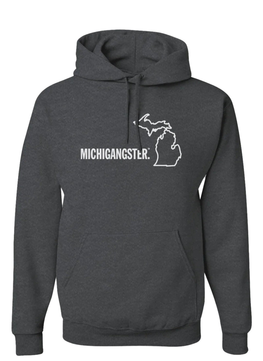 Michigangster Unisex Hoodie L,xl,XXl Dark Heather Grey